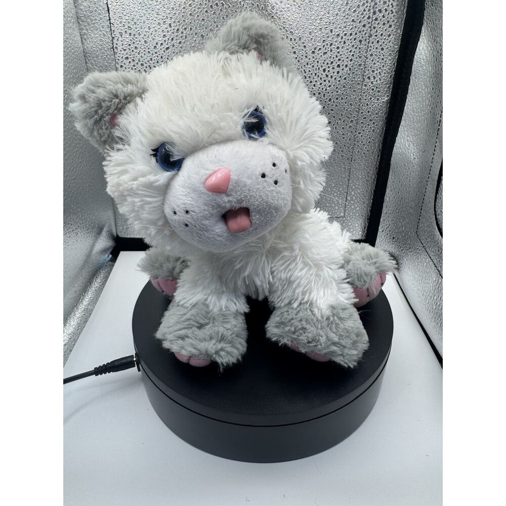 Cabbage Patch Kids Plush Cat White Gray Blue Eyes Stuffed Animal Toy